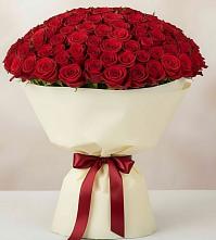 Букет 101 Красная роза Милано в Янкуле