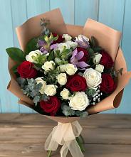 Букет цветов из:  Розы и Альстромерии в Янкуле