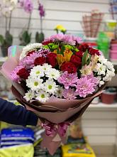 Букет цветов из:  Розы, Хризантемы и Альстромерии #REPLACE_PRED# Янкуле