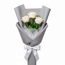 Букет 3 белые розы #REPLACE_PRED# Янкуле