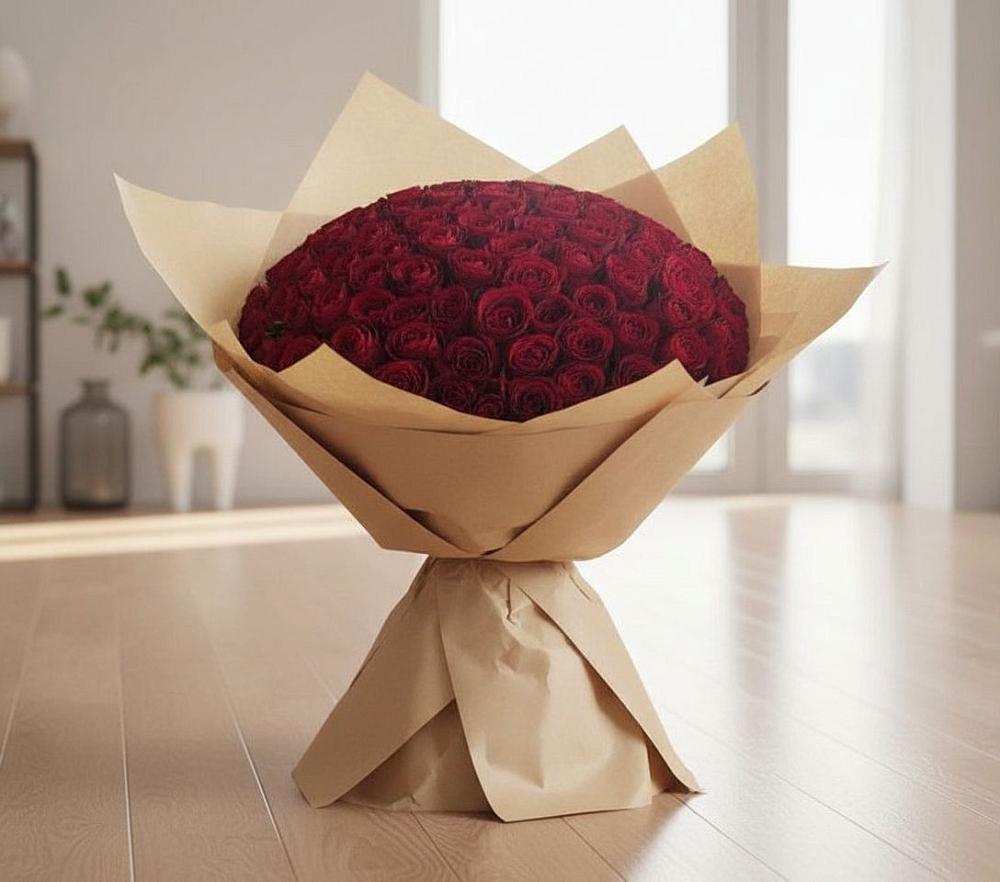 Букет 101 Красная роза в Янкуле