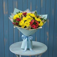 Букет цветов из:  Альстромерии и Хризантемы в Янкуле