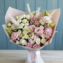 Букет цветов из:  Альстромерии и Розы в Янкуле